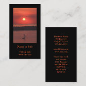 Zeilboot op Sunset Photo Visitekaartje (Voorkant / Achterkant)