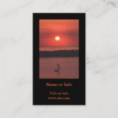 Zeilboot op Sunset Photo Visitekaartje (Voorkant)