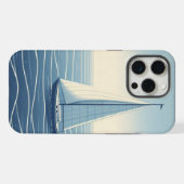 Zeilboot op volle zee iPhone hoesje (Achterkant horizontaal)