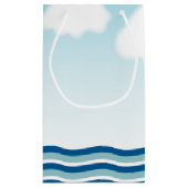 Zeilboot op water Het is een jongen, een nieuwe ba Klein Cadeauzakje (Achterkant)