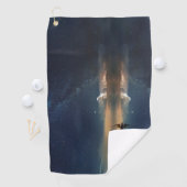 Zeilboot op water met sterren aan de hemel Handdoe Golfhanddoek (Insitu)