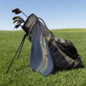 Zeilboot op water met sterren aan de hemel Handdoe Golfhanddoek (Groen)