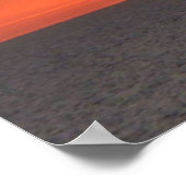 Zeilboot Op Zee Bij Zonsondergang Poster (Hoek)