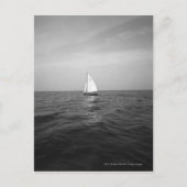 Zeilboot op zee briefkaart (Voorkant)