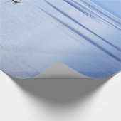 Zeilboot op zee, Nautisch, blauw waterhemel Cadeaupapier (Hoek)