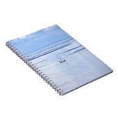 Zeilboot op zee, Nautisch, blauw waterhemel Notitieboek (Rechterzijde)