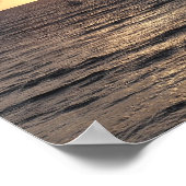 Zeilboot op zonsondergang poster (Hoek)