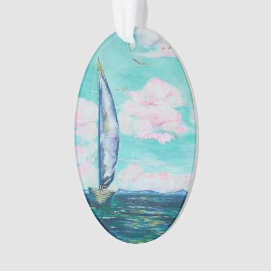 zeilboot ornament (voorkant)