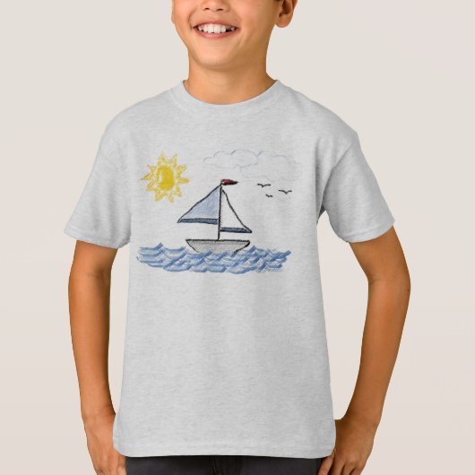 Zeilboot P T-shirt (Voorkant)