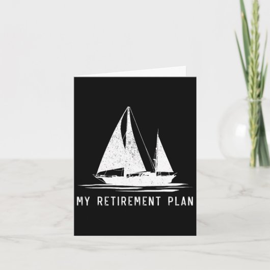 Zeilboot Papa Mijn Pensioenplan Kaart (Voorkant)
