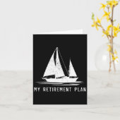 Zeilboot Papa Mijn Pensioenplan Kaart (Gele Bloem)
