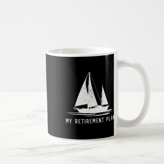 Zeilboot Papa Mijn Pensioenplan Koffiemok (Rechts)