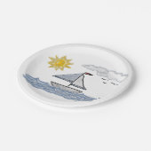 Zeilboot Papieren Bordje (Gekanteld)
