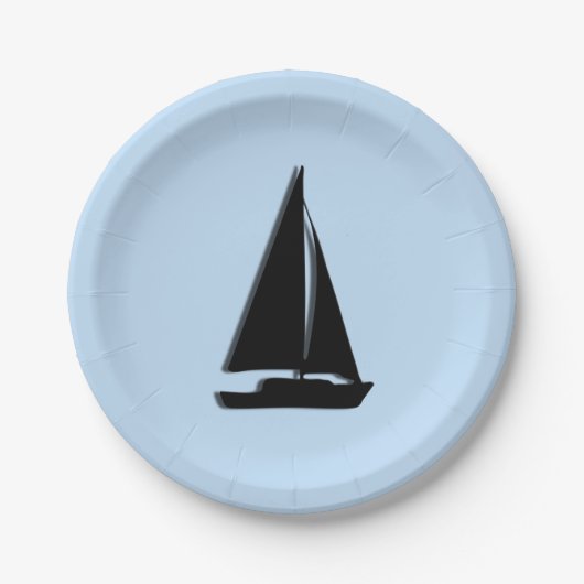 Zeilboot Papieren Bordje (Voorkant)