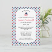 Zeilboot Patroon - Baby Shower Uitnodiging (Staand voorkant)
