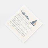 zeilboot pensionering feesttafel trivia servet (Hoek)