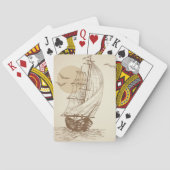 zeilboot pokerkaarten (Achterkant)