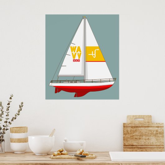 Zeilboot Poster (Keuken)
