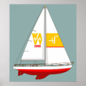 Zeilboot Poster (Voorkant)