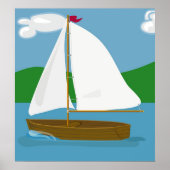 Zeilboot Poster (Voorkant)