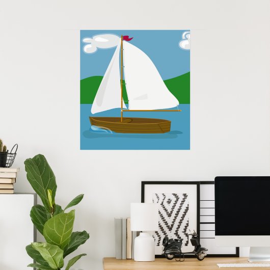 Zeilboot Poster (Thuiskantoor)