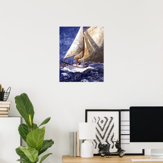 Zeilboot Poster (Thuiskantoor)