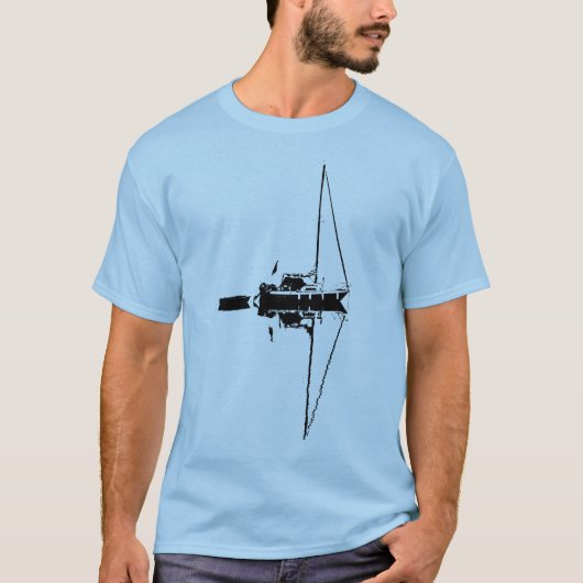 Zeilboot reflectie op een rustig zee t-shirt (Voorkant)