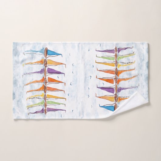 Zeilboot Reflecties Handdoek (Handdoek)