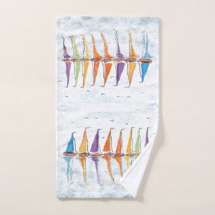 Zeilboot Reflecties Handdoek