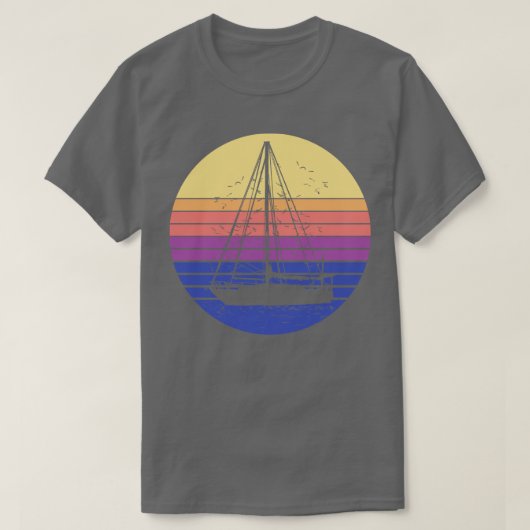 Zeilboot Retro 1 T-shirt (Design voorkant)