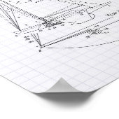 Zeilboot Rigging 1921 Patent Art - Lined Peper Poster (Hoek)