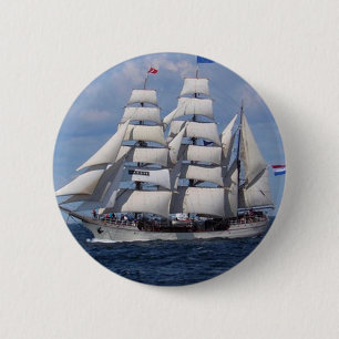 zeilboot ronde button 5,7 cm