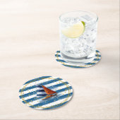 Zeilboot Ronde Kartonnen Onderzetter (Insitu)