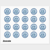 Zeilboot Ronde Sticker (Vel)