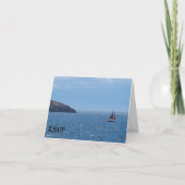 Zeilboot RSVP-kaarten (Voorkant)