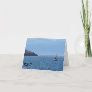 Zeilboot RSVP-kaarten