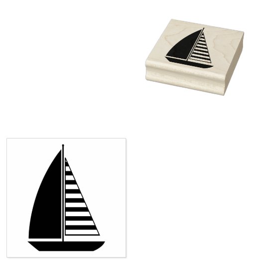 Zeilboot Rubberstempel (Gestempeld)