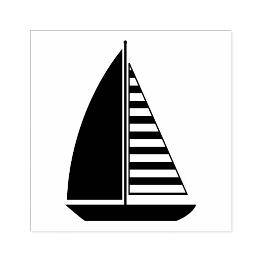 Zeilboot Rubberstempel (Afrduk)