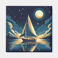 Zeilboot 's nachts