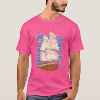 Zeilboot Sailor Skipper Kapitein Sail Boat Ship Sa T-shirt