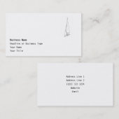 Zeilboot. Schets in zwart-wit. Visitekaartje (Voorkant / Achterkant)