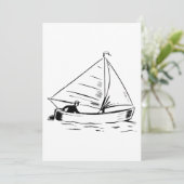 Zeilboot schets kaart (Staand voorkant)