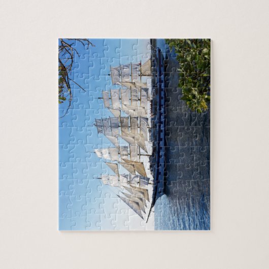 Zeilboot schoenenboot legpuzzel (Verticaal)