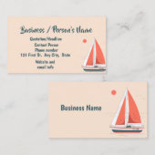 Zeilboot School lessen op maat Business Visitekaartje (Voorkant / Achterkant)