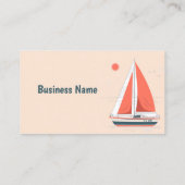 Zeilboot School lessen op maat Business Visitekaartje (Achterkant)