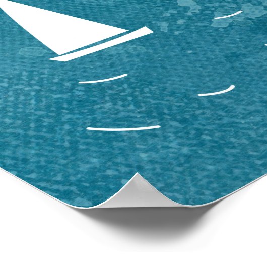 Zeilboot Seascape Poster (Hoek)