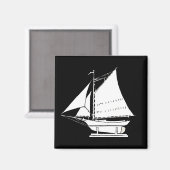 zeilboot silhouet magneet (Voorkant / Achterkant)