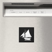 zeilboot silhouet magneet (Insitu (Vaatwasser))