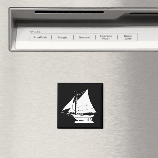 zeilboot silhouet magneet (Insitu (Vaatwasser))