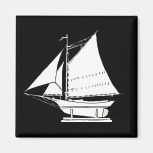 zeilboot silhouet magneet